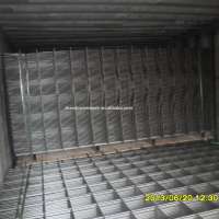 Zhenyu heavy type black Steel ribbed Bar reinforced Welded Wire Mesh sheets